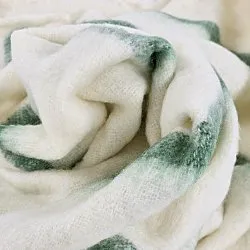 Plaid en mélange de laine - Miranda (vert)