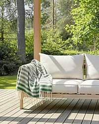 Decken - Überwurf aus Wollmischung - Monica (grün)