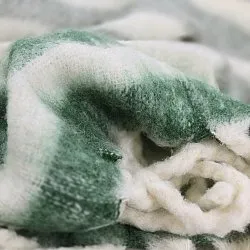 Decken - Überwurf aus Wollmischung - Monica (grün)