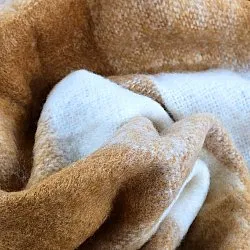 Plaid en mélange de laine - Phoebe (jaune)