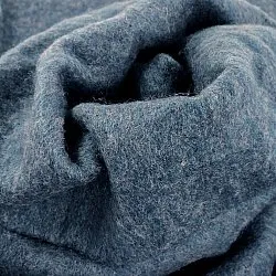 Plaid en mélange de laine - Samantha (bleu)