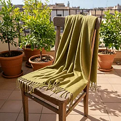 Plaids - Plaid en mélange de laine - Samantha (vert olive)