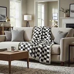 Couvertures - Wallace Tapestry Blanket (noir/blanc)