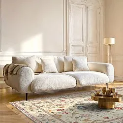 Flachgewebter Teppich - Adira (grau/rosa)