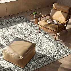 Flachgewebter Teppich - Alvand (schwarz)