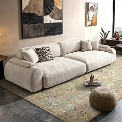 Flachgewebter Teppich - Amena (blau)