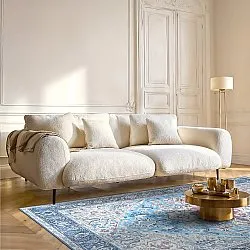 Flachgewebter Teppich - Birjand (blau)