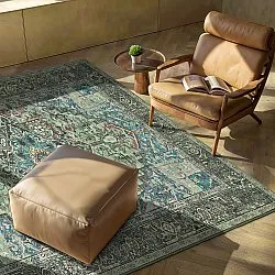 Tapis tissé à plat - Birjand (vert)