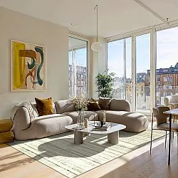 Tapis tissé à plat - Delara (beige)