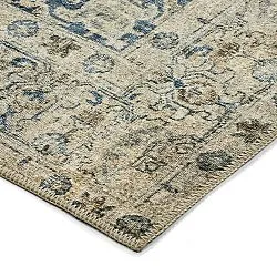 Flachgewebter Teppich - Delvar (blau)