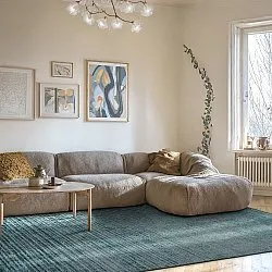 Flachgewebter Teppich - Elarion (blau)