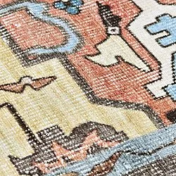 Flachgewebter Teppich - Kordava (grau/rot)