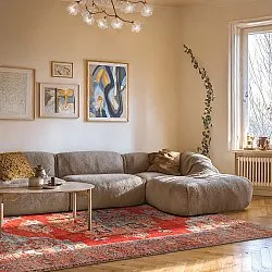 Flachgewebter Teppich - Madevan (rot)