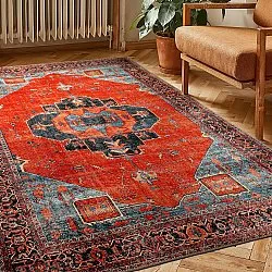 Flachgewebter Teppich - Mandalay (rot)