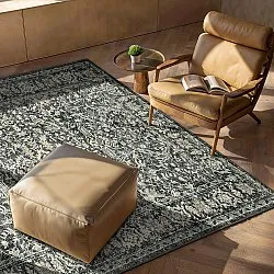 Flachgewebter Teppich - Meralis (schwarz)