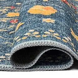 Flachgewebter Teppich - Nabilar (blau)