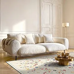 Flachgewebter Teppich - Nabilar (creme)