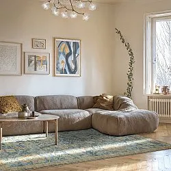 Flachgewebter Teppich - Noura (blau)