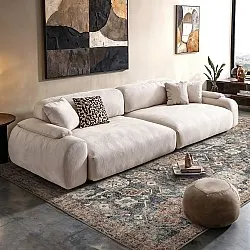 Flachgewebter Teppich - Noura (dunkelblau)