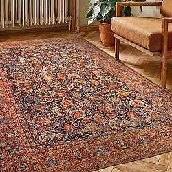 Flachgewebter Teppich - Selamira (blau/mehrfarbig)