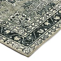 Tapis tissé à plat - Yasirah (bleu/vert)