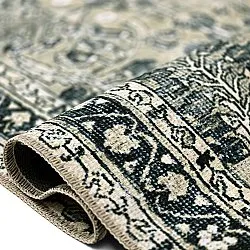 Tapis tissé à plat - Yasirah (bleu/vert)