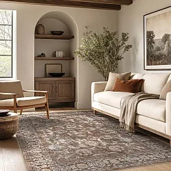 Tapis tissé à plat - Adeleine (marron)