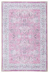 Tapis tissé à plat - Adeleine (rose)