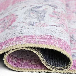 Tapis tissé à plat - Adeleine (rose)