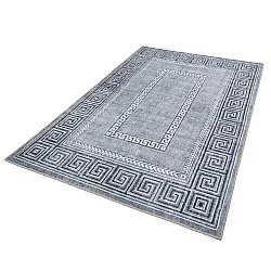 Tapis tissé à plat - Ankara Versace (gris)