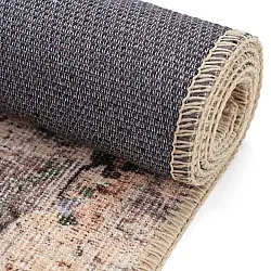 Flachgewebter Teppich - Bouhjar (grün/mehrfarbig)