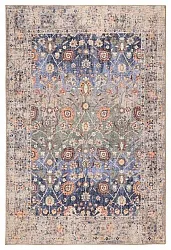 Tapis tissé à plat - Bouhjar (bleu marine/multicolore)