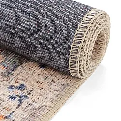 Tapis tissé à plat - Bouhjar (bleu marine/multicolore)