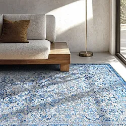 Tapis tissé à plat - Denizli (bleu)