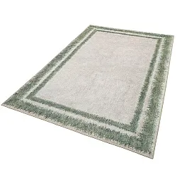 Tapis tissé à plat - Eldoret (crème/vert)