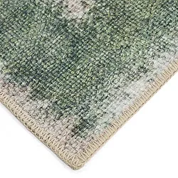 Tapis tissé à plat - Eldoret (crème/vert)