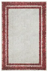 Flachgewebter Teppich - Eldoret (creme/rot)