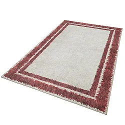 Tapis tissé à plat - Eldoret (crème/rouge)