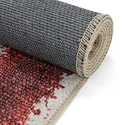 Tapis tissé à plat - Eldoret (crème/rouge)