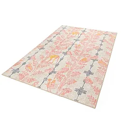 Flachgewebter Teppich - Luanda (rosa/mehrfarbig)