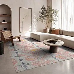 Tapis tissé à plat - Luanda (rose/multicolore)
