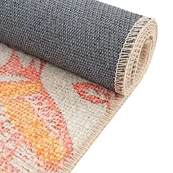 Flachgewebter Teppich - Luanda (rosa/mehrfarbig)