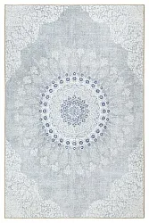 Tapis tissé à plat - Sandrigo (gris/blanc)