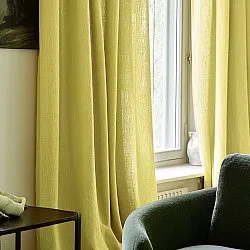 Vorhänge - Leinenvorhang Cosmina (gelb)