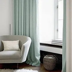 Vorhänge - Leinenvorhang Melania (helltürkis)