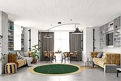 Rund Teppich - Laval (grün)