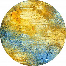 Rund Teppich - Seia (gelb-blau)