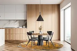 Tapis rond - Lalin (jaune)