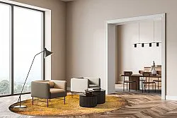 Rund Teppich - Minde (gold)