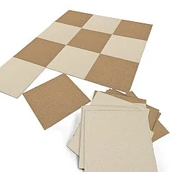Teppichboden - Almeria Teppichfliesen 24 Stk. (beige)